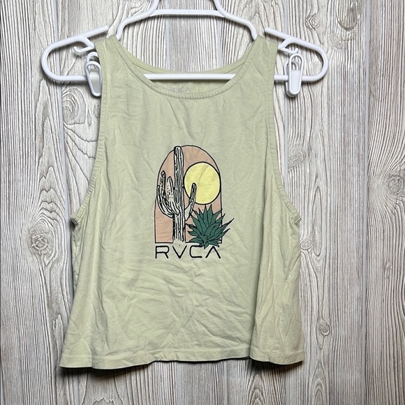 RVCA Women's Desert Graphic Crop Tank Top Size Medium - Picture 1 of 4